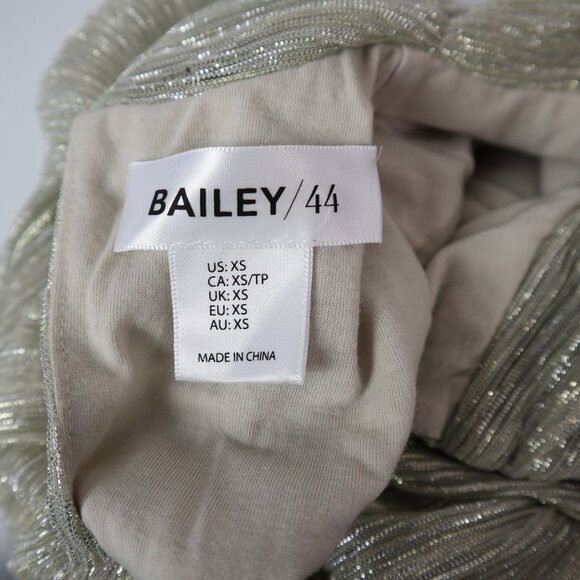 Bailey 44 Gold Silver Metallic Blouse XS - Picture 8 of 13
